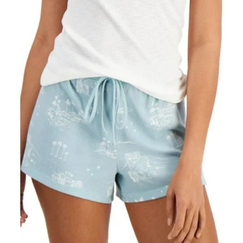 Jenni Intimates Womens Size Large Beach Toile Printed Soft Pajama Shorts 648